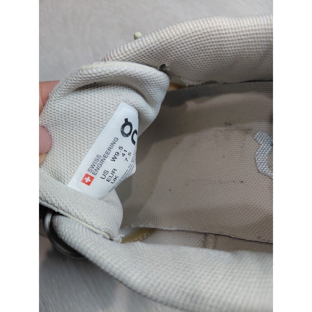 On Cloud Womens Cloud 5 Sand White Running Shoes Size 9.5 Mesh Low Top - Picture 7 of 13